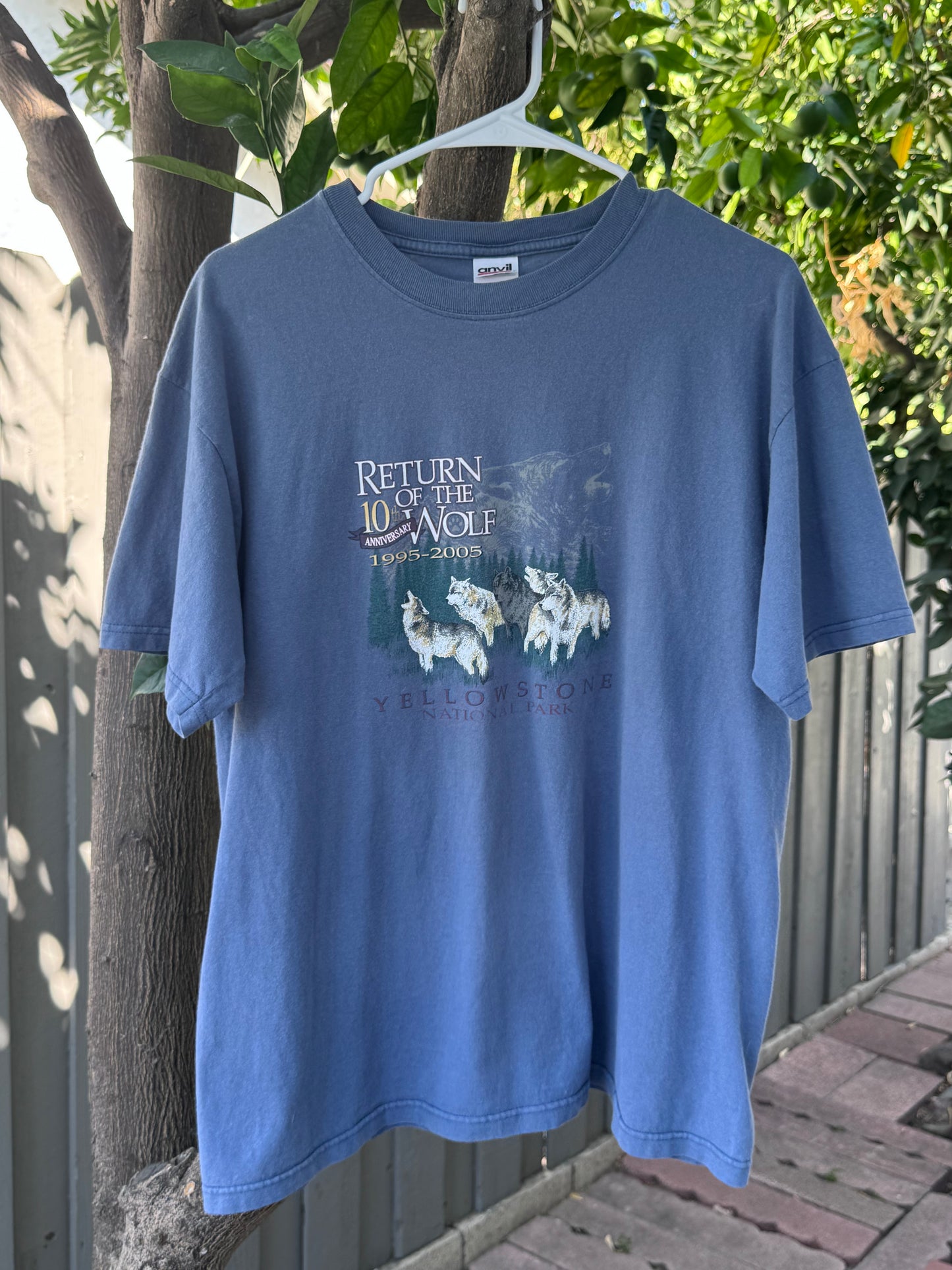 Vintage Yellowstone National Park 10th Anniversary Tee (1995–2005) Sz L