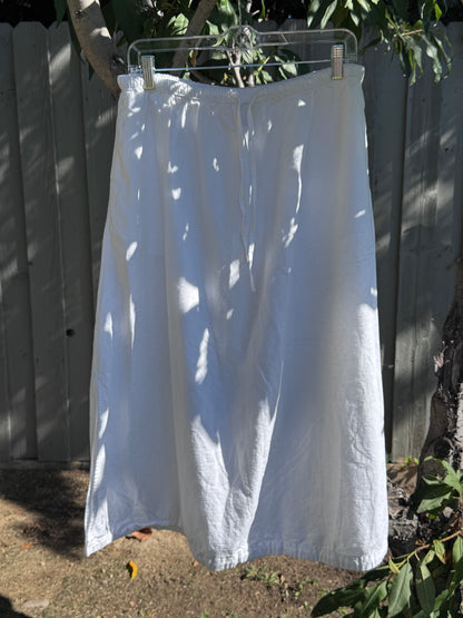 Universal Thread White Drawstring Midi Skirt Women’s Sz M