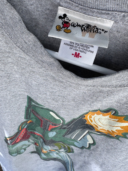 Vtg Walt Disney World Star Wars Boba Fett Graphic Tee Sz M
