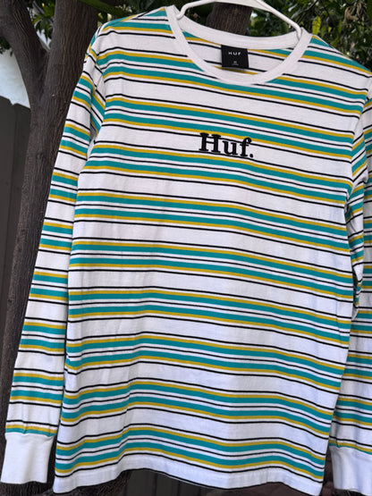 Skate Brand HUF Striped Long Sleeve Tee – Size M