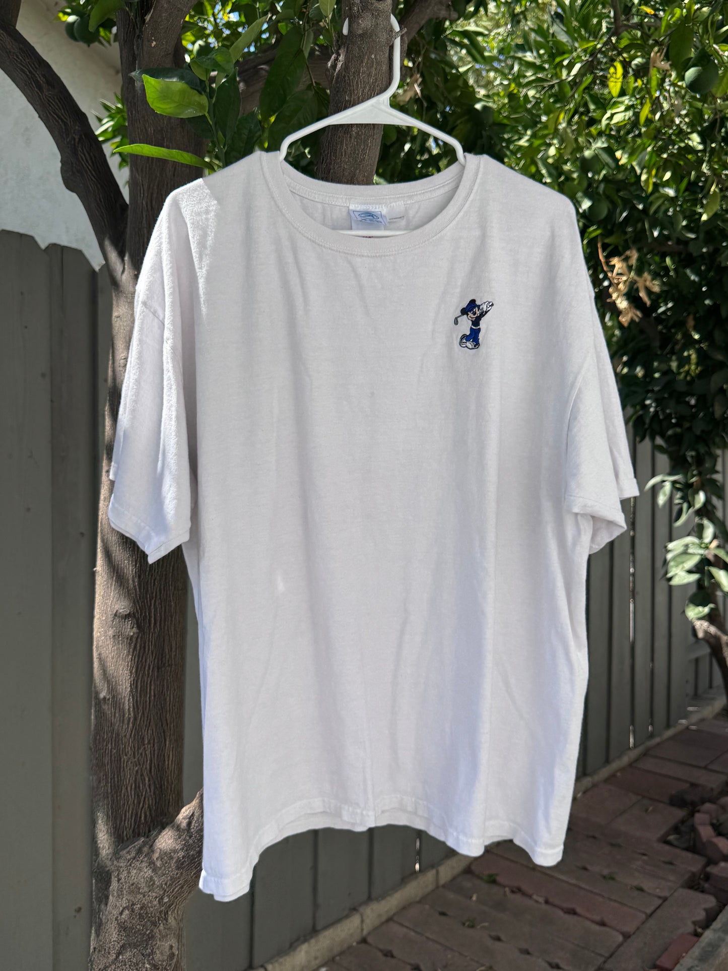 Vtg Ahead Authentics Disney Golf Mickey Mouse Embroidered Tee Sz 2XL