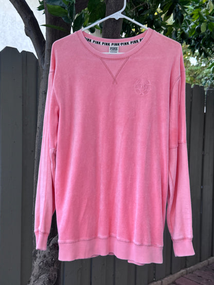 Victoria’s Secret PINK Long Terry Crewneck Sweater Sz S
