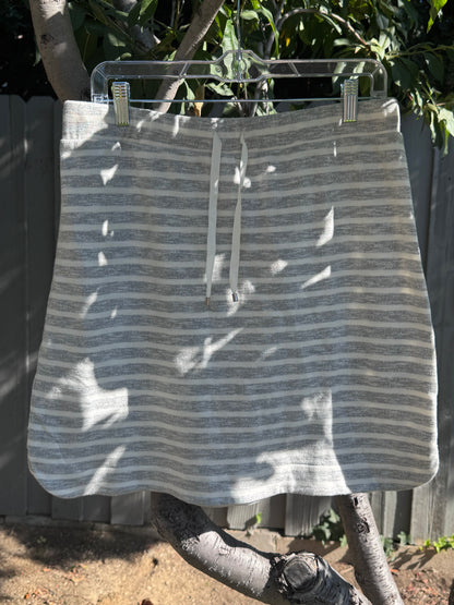 NEW Kenzie Gray and White Striped Casual Skirt Sz L