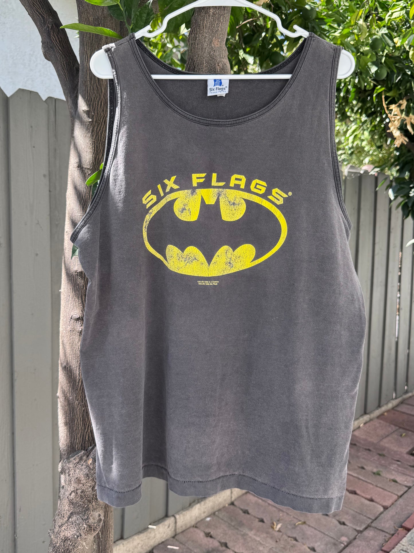 Vtg 1995 Six Flags Batman Tank Top Sz XL Made in USA