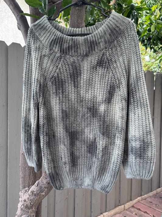 New Off The Shoulder Chunky Knit Sweater Sz S