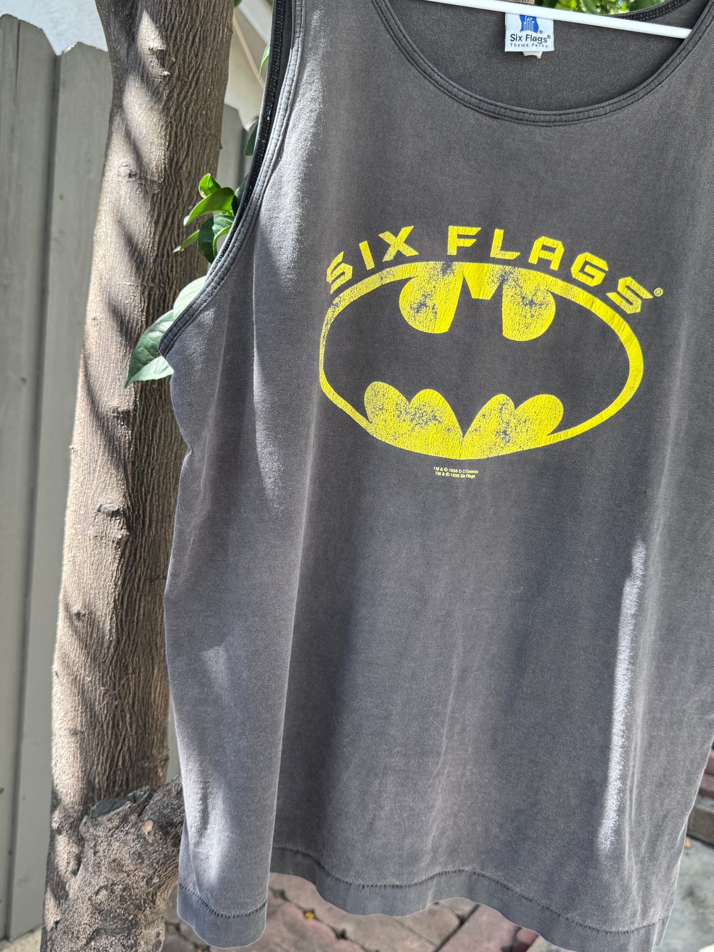 Vtg 1995 Six Flags Batman Tank Top Sz XL Made in USA