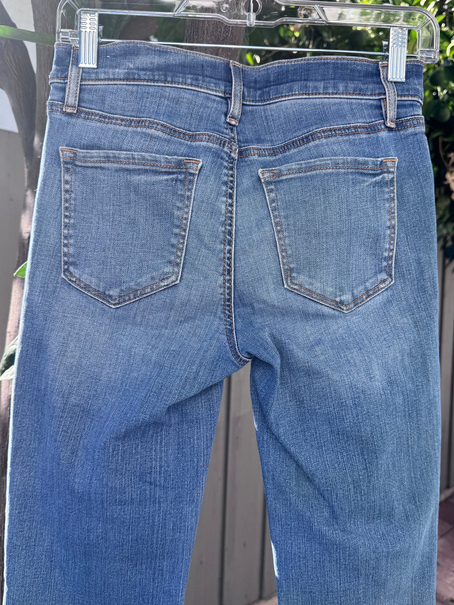 Ann Taylor LOFT Frayed Hem Straight Leg Jeans Women’s Sz 25/0