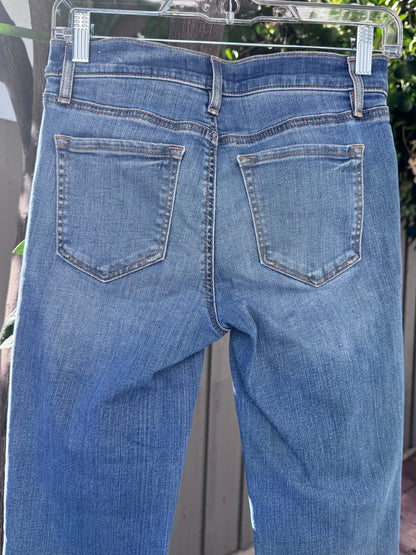 Ann Taylor LOFT Frayed Hem Straight Leg Jeans Women’s Sz 25/0