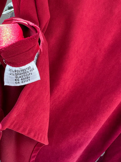 Talbots Petites Red Button-Down Blouse Sz S