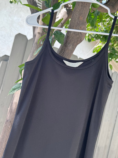 Vtg 90s EXPRESS Tricot Black Slip Dress Sz XS