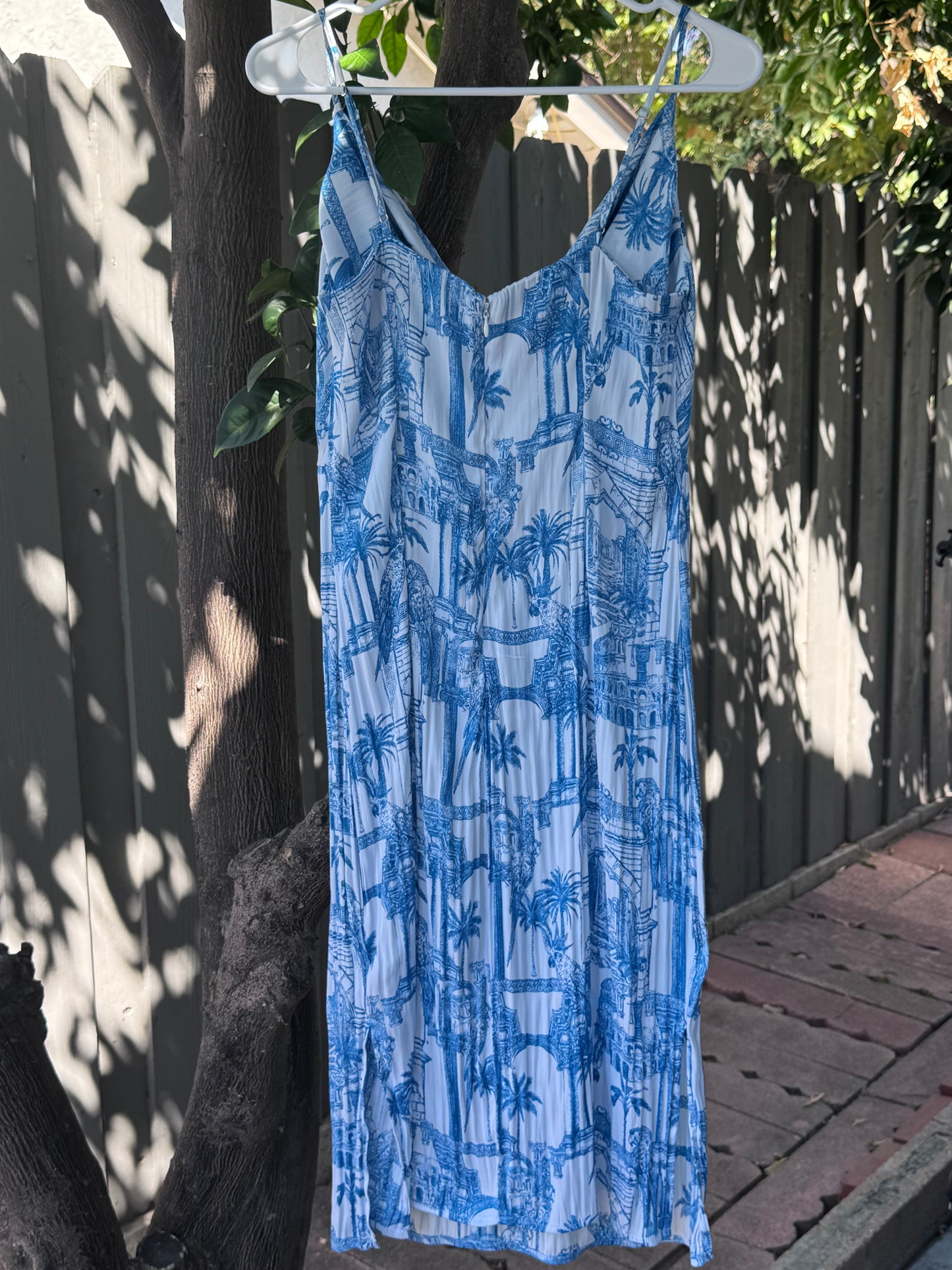 Forever 21 Blue & White Toile Print Slip Dress – Size XL