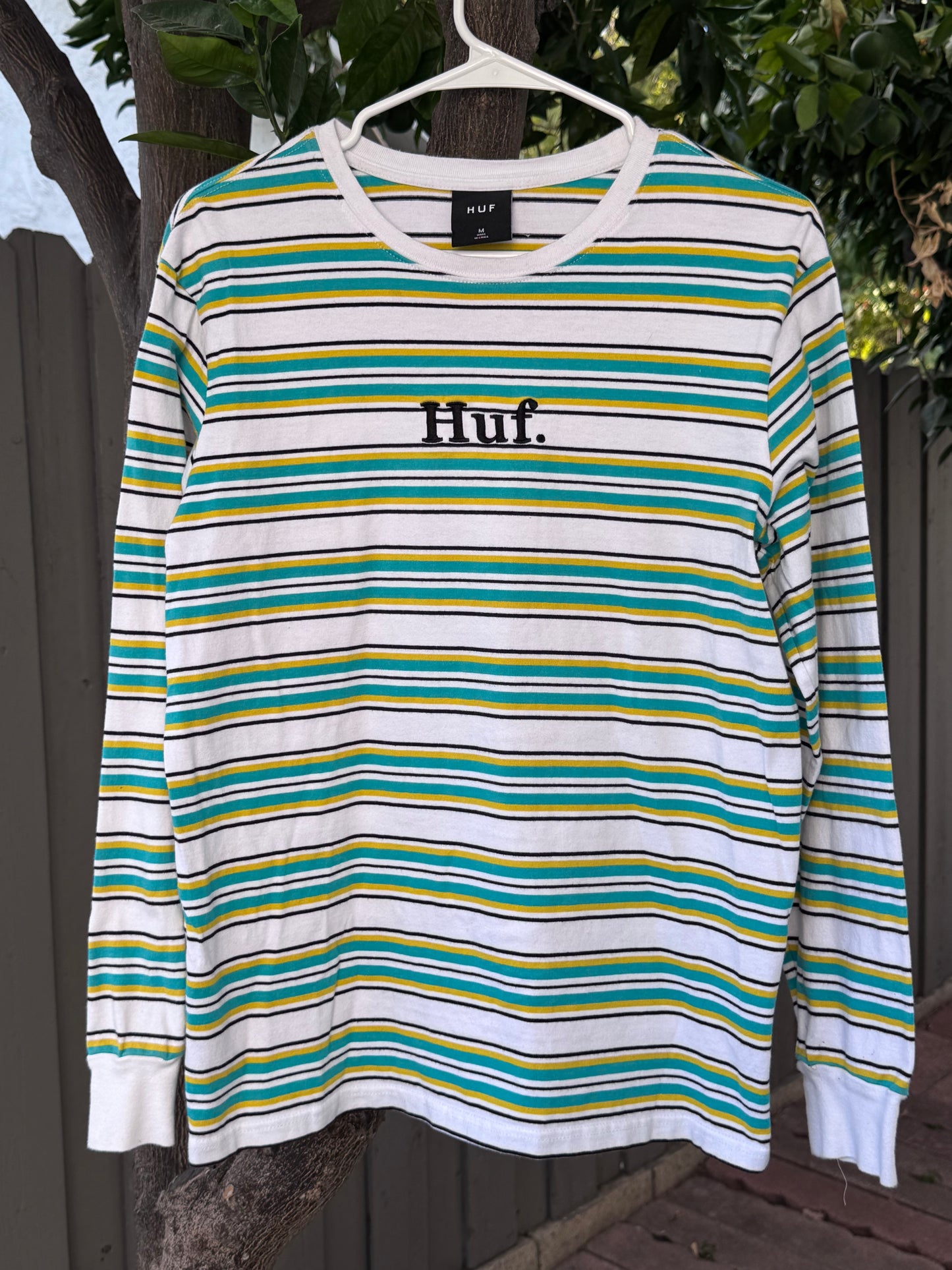 Skate Brand HUF Striped Long Sleeve Tee – Size M