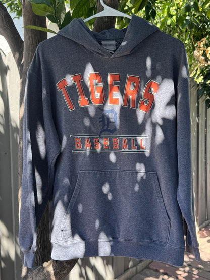 Detroit Tigers MLB Licensed Gray Pullover Hoodie – Size M