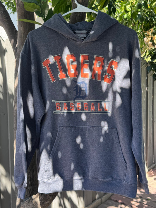 Detroit Tigers MLB Licensed Gray Pullover Hoodie – Size M