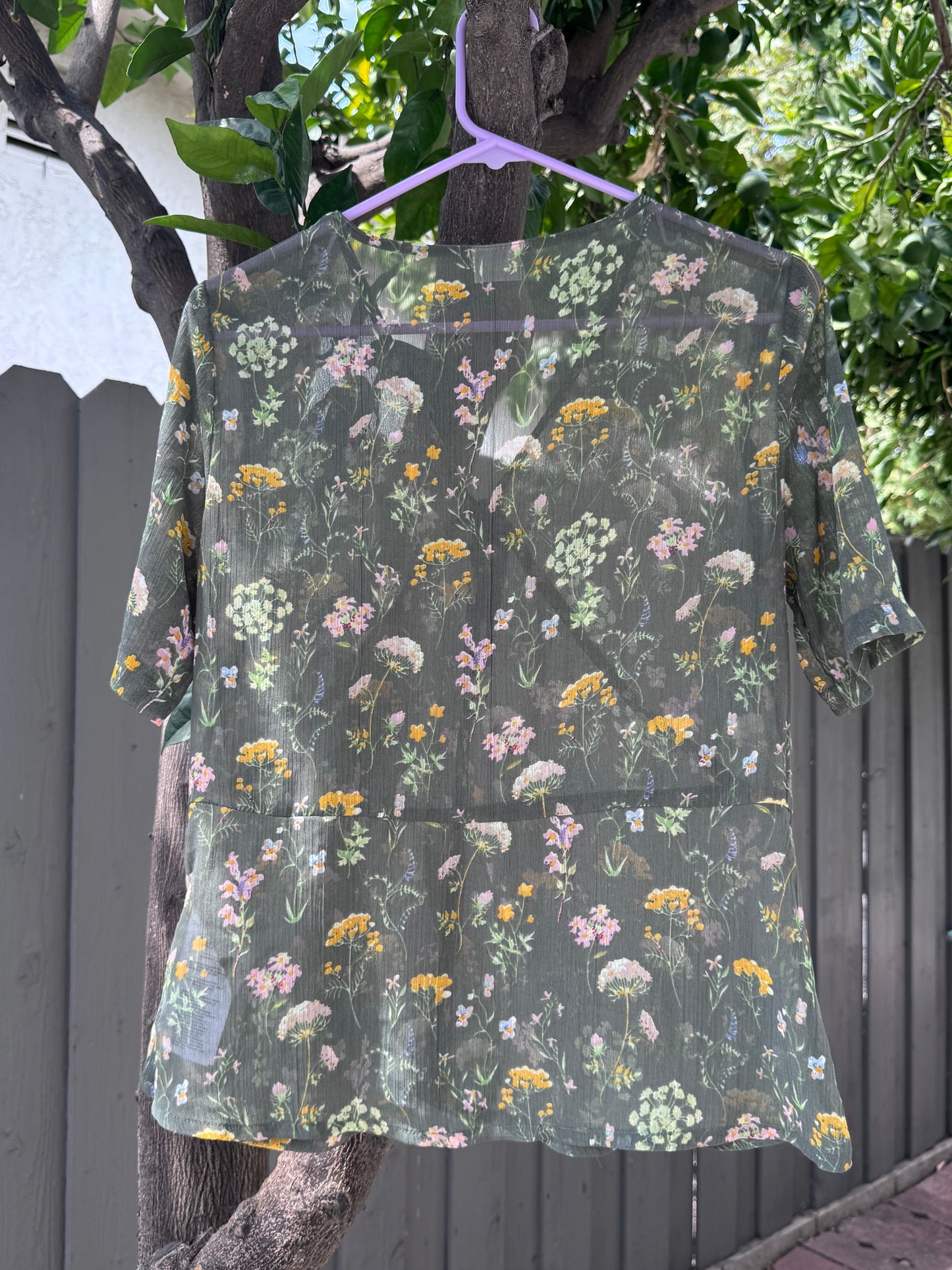 Jaqueline de YONG Floral Blouse Sz S